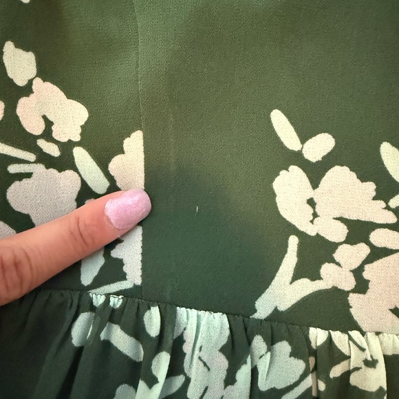 41 Hawthorn Green and White Floral Mini Dress with Puff Sleeves NWT - Picture 9 of 11